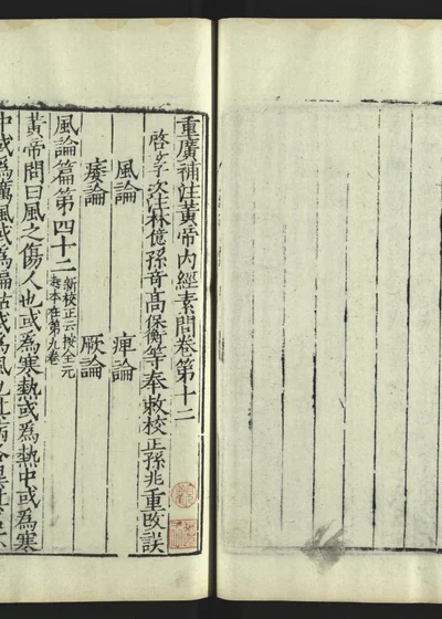 重广补注黄帝内经素问 卷第十二 封面