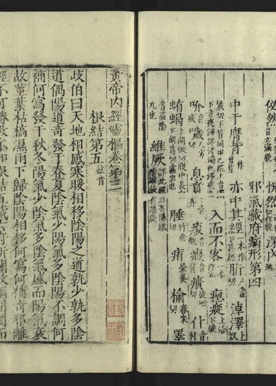 新刊黄帝内经灵枢 卷三 封面