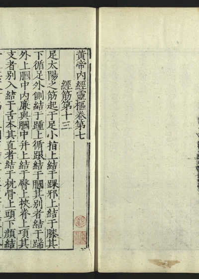 新刊黄帝内经灵枢 卷七 第 1 页