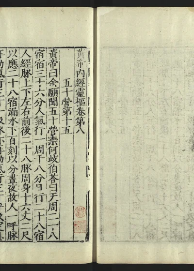 黄帝内经灵枢卷八 封面