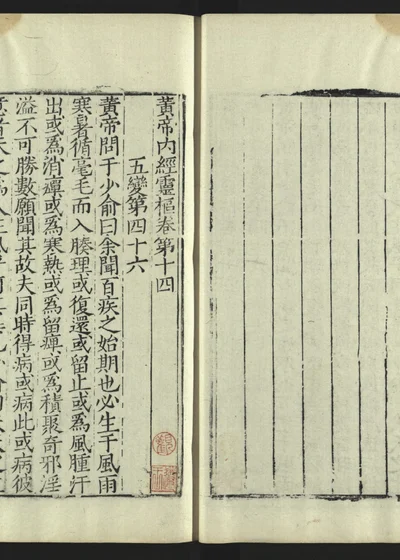 黄帝内经灵枢卷十四 第 1 页