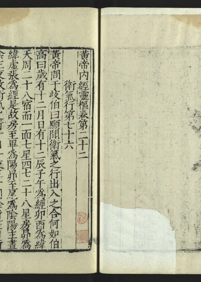黄帝内经灵枢 卷二十二 封面