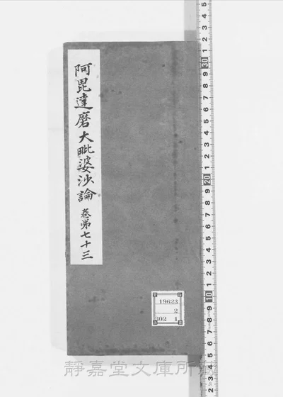 阿毗达磨大毗婆沙论 说一切有部发智大毗婆沙论 存二卷（卷七十三、卷八十） 第 1 页