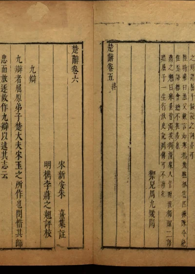 楚辞二十卷 第六册 第 1 页