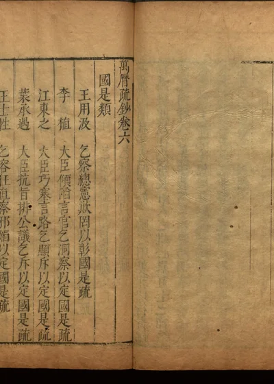 万历疏钞 卷六 第 1 页