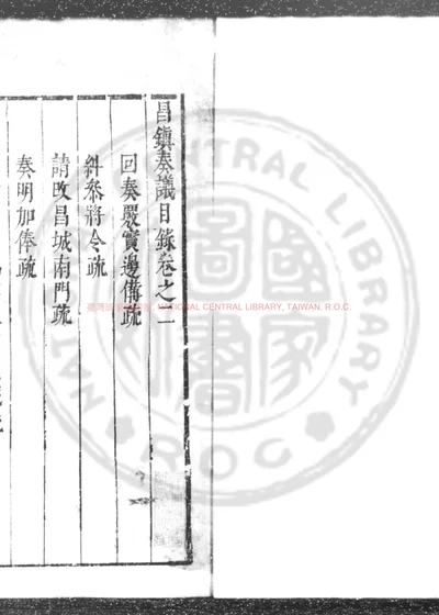 昌镇奏议 封面