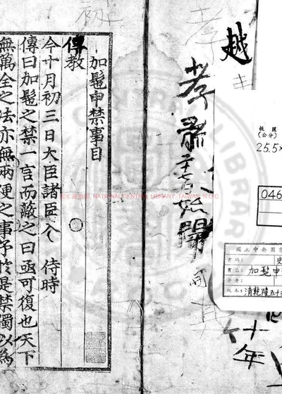 加髢申禁事目 第 1 页