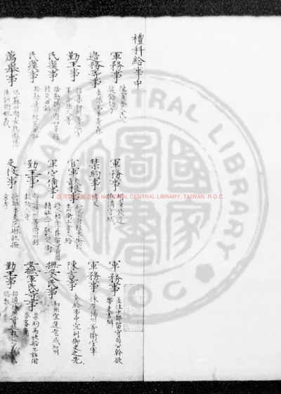 礼科给事中李实题本 第 1 页