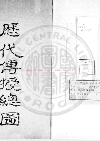历代传授总图 第 1 页