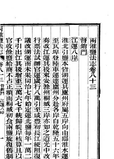 两淮盐法志 卷八十三 第 1 页