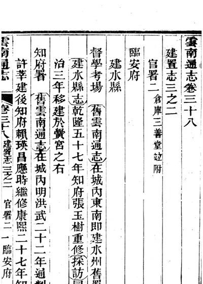 云南通志 第三册 卷三十八 第 1 页