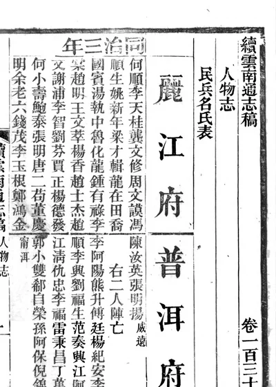 续云南通志稿 第七册 封面