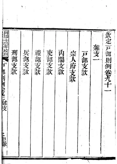 钦定户部则例 第五册 封面