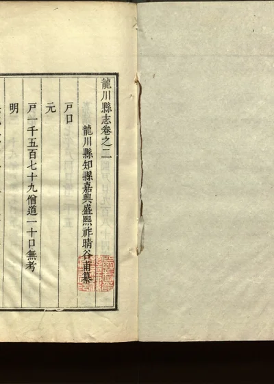 龙川县志 第三册 卷二 封面