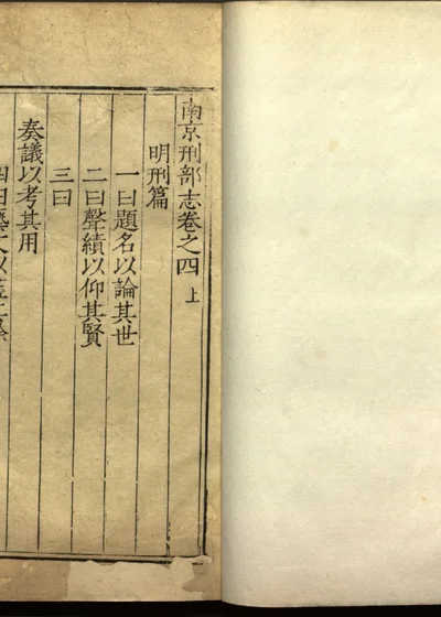 南京刑部志四卷 卷首一卷 05-1 第 1 页