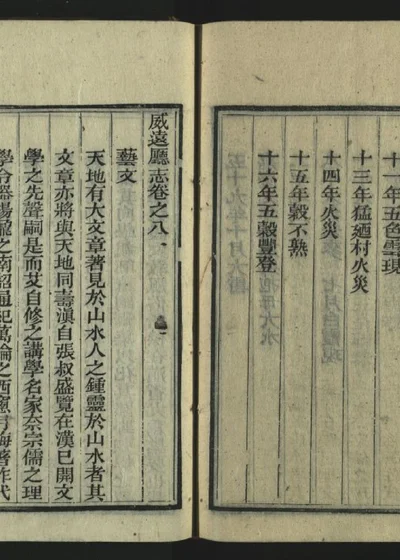 威远厅志八卷 第九册 封面