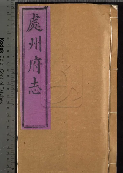 处州府志三十卷 首一卷 末一卷 封面