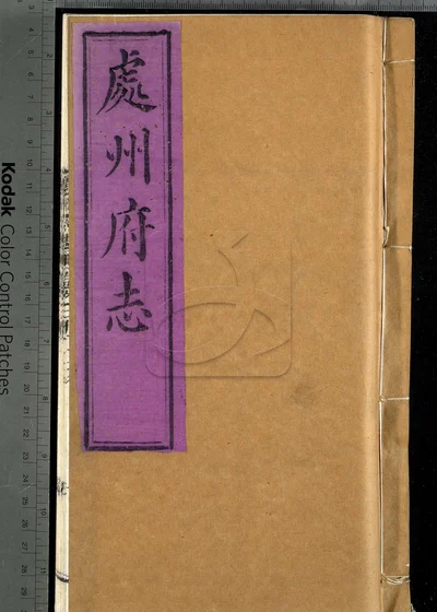 处州府志三十卷 卷首一卷 卷末一卷 第70008507册 封面