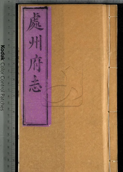 处州府志三十卷 首一卷 末一卷 封面