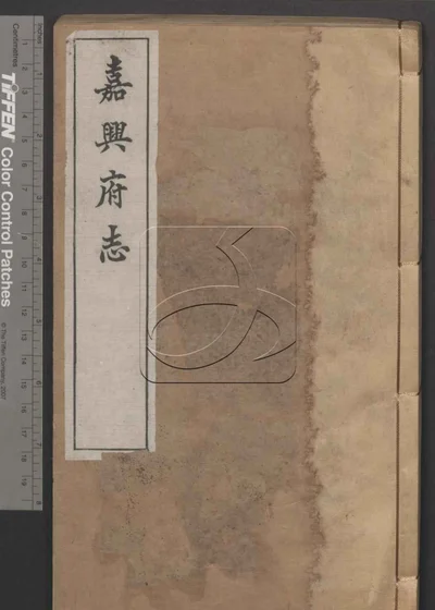 嘉兴府志八十八卷 卷首二卷 第十九册 封面