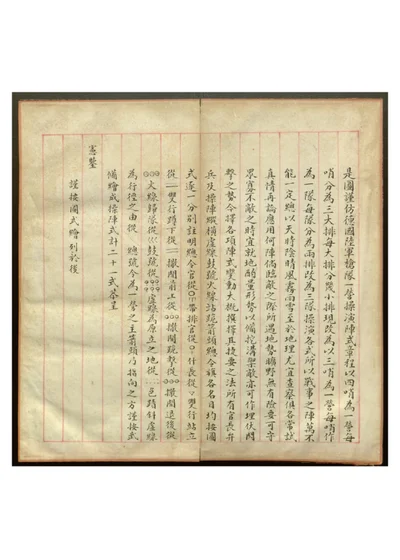 淮军左翼後营操演图式 封面