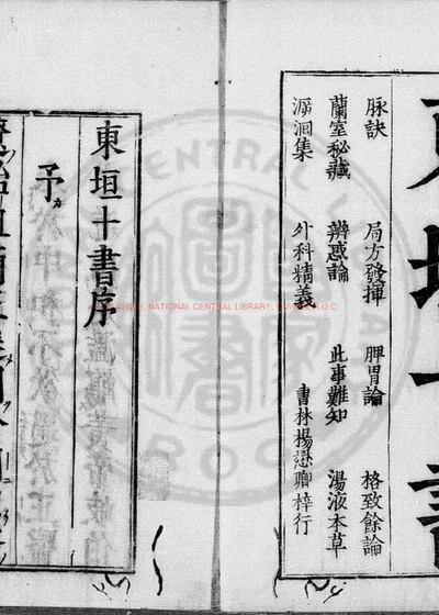 东垣十书 第 1 页