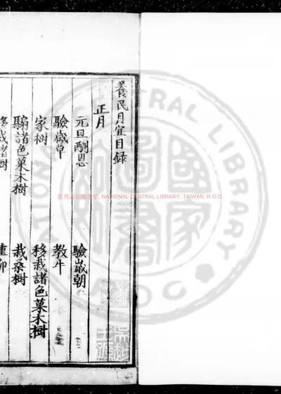 养民月宜 第 1 页