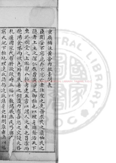重广补注黄帝内经素问 第 1 页
