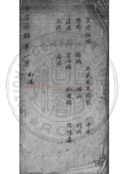 金匮悬解初稿 第 1 页