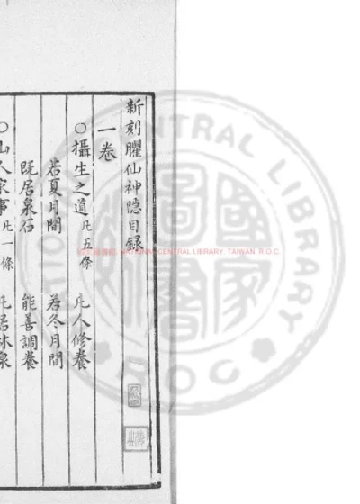 新刻臞仙神隐 第 1 页
