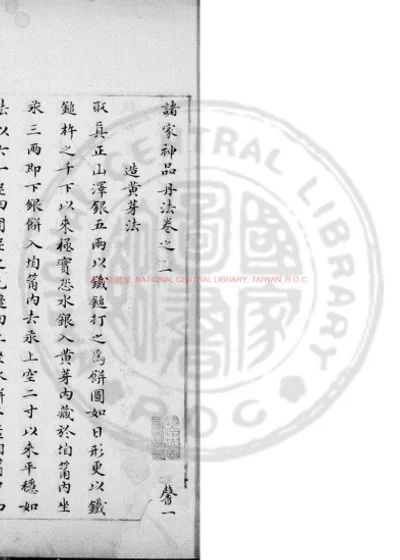 诸家神品丹法 第 1 页