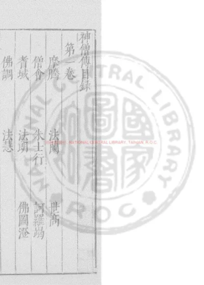 神僧传 第 1 页