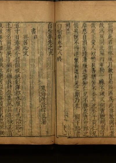 白榆集诗八卷 文二十卷 十九 封面