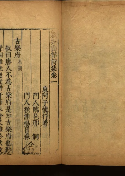 谷城山馆集二十卷 第二册 封面