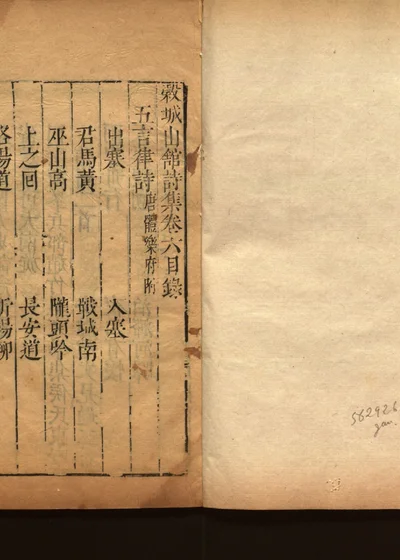 谷城山馆集二十卷 第七册 封面
