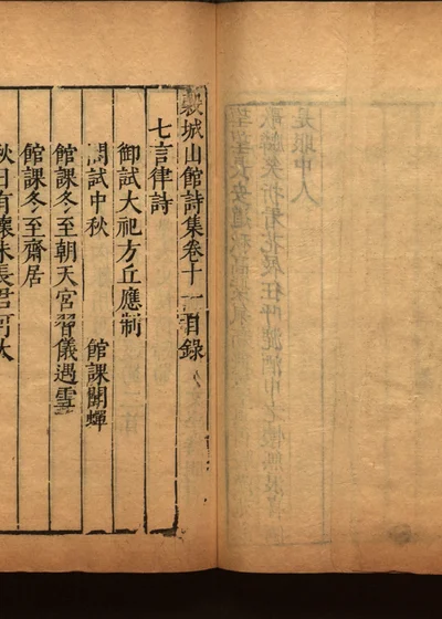 谷城山馆集二十卷 第十二册 封面