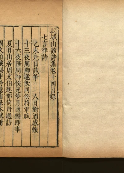 谷城山馆集二十卷 十五 封面