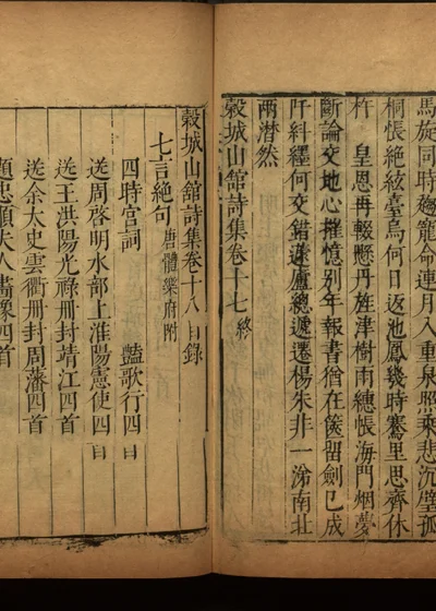 谷城山馆集二十卷 第十九册 封面
