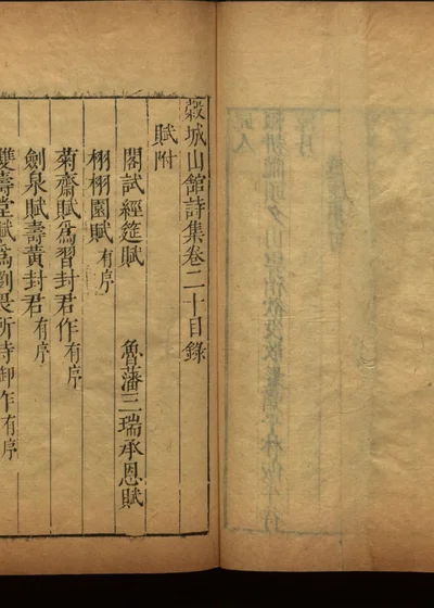 谷城山馆集二十卷 第二十一册 封面