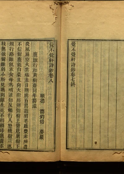 觉不觉轩诗钞卷八 封面