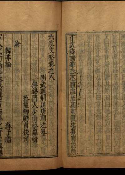 六家文略十二卷 附六家始末一卷 卷八 封面