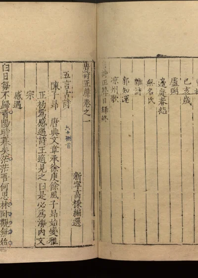 唐诗正声十卷 第一册 封面