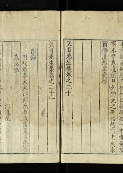 天目先生集二十二 封面