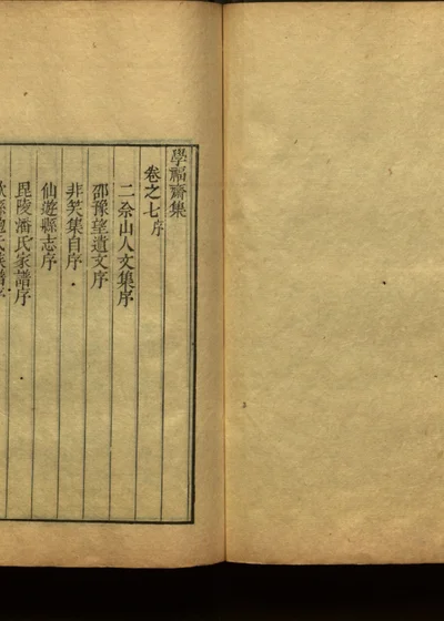 学福斋诗文集 第八册 学福斋集卷七 封面