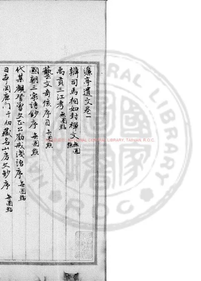 濂亭文集 第 1 页