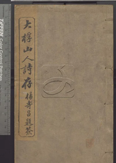 大桴山人偶存集一卷 第一册 封面