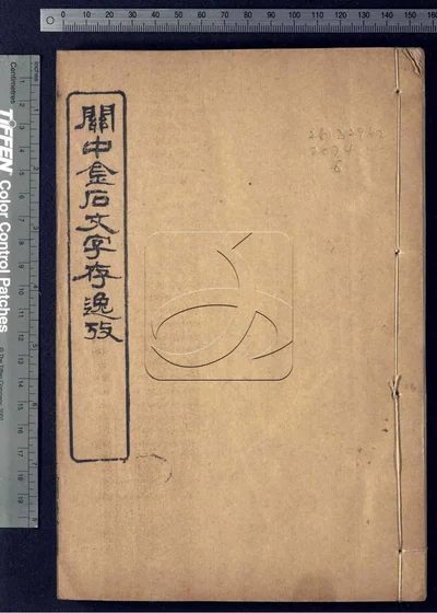 关中金石文字存逸考十二卷 第六册 封面